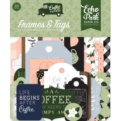 Echo Park Coffee & Friends Die Cuts - Frames & Tags